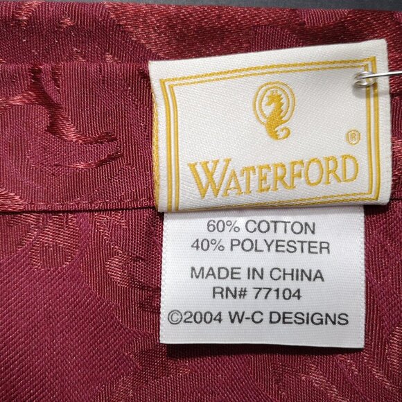 NWT Waterford Set of 6 Kingscourt Ruby Flower Pattern 20x20" Dinner Napkins - Picture 4 of 7